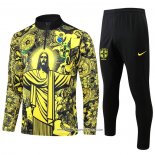 Tuta da Track Felpa Brasile Giallo Jesus 24-25