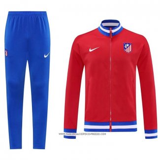 Tuta da Track Giacca Atletico Madrid 25/26 Bianco Rosso
