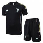 Tuta da Track Juventus 25/26 Manica Corta Nero - Pantaloncini