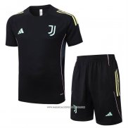 Tuta da Track Juventus 25/26 Manica Corta Nero - Pantaloncini