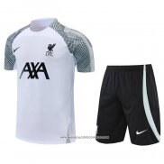 Tuta da Track Liverpool 22-23 Manica Corta Bianco - Pantaloncini
