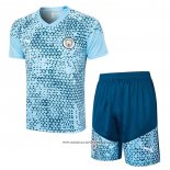 Tuta da Track Manchester City 23-24 Manica Corta Blu - Pantaloncini