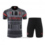 Tuta da Track Milan 22-23 Manica Corta Grigio - Pantaloncini