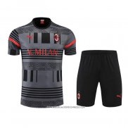 Tuta da Track Milan 22-23 Manica Corta Grigio - Pantaloncini