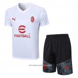Tuta da Track Milan 23-24 Manica Corta Bianco - Pantaloncini