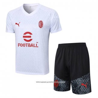 Tuta da Track Milan 23-24 Manica Corta Bianco - Pantaloncini
