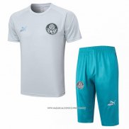 Tuta da Track Palmeiras 23-24 Manica Corta Grigio - Pantaloncini
