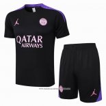 Tuta da Track Paris Saint-Germain Jordan Manica Corta Nero - Pantaloncini 24-25