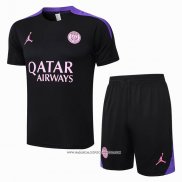 Tuta da Track Paris Saint-Germain Jordan Manica Corta Nero - Pantaloncini 24-25