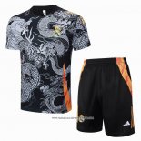 Tuta da Track Real Madrid 2024 Manica Corta Nero - Pantaloncini Dragon -2025