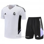 Tuta da Track Real Madrid 22-23 Manica Corta Bianco - Pantaloncini
