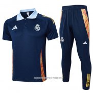 Conjunto Polo Real Madrid 2024 Blu -25