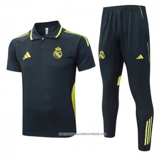 Conjunto Polo Real Madrid 25/26 Grigio Scuro