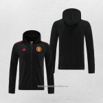 Giacca con Cappuccio Manchester United 22/23 Nero