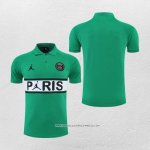 Maglia Polo Paris Saint-Germain Jordan 22/23 Verde