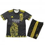 Maglia Real Madrid Dragon 2025-2026 Bambino Nero