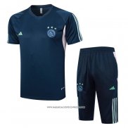 Tuta da Track Ajax 23-24 Manica Corta Blu - Pantaloncini