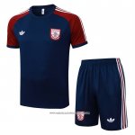 Tuta da Track Arsenal 25/26 Manica Corta Blu Rosso - Pantaloncini