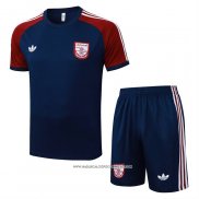 Tuta da Track Arsenal 25/26 Manica Corta Blu Rosso - Pantaloncini