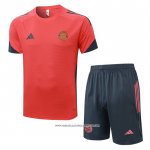 Tuta da Track Bayern Monaco 25/26 Manica Corta Arancione - Pantaloncini