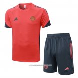 Tuta da Track Bayern Monaco 25/26 Manica Corta Arancione - Pantaloncini