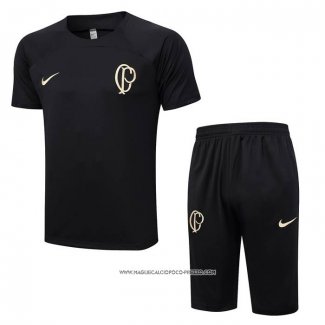 Tuta da Track Corinthians 23-24 Manica Corta Nero - Pantaloncini