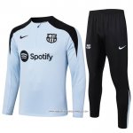 Tuta da Track Felpa Barcellona 24/25 Bambino Azzurro