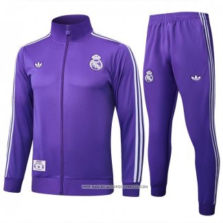 Tuta da Track Giacca Real Madrid Purpura 25-26