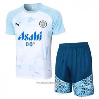 Tuta da Track Manchester City Manica Corta Blu - Pantaloncini 24-25
