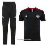Tuta da Track Manchester United 2023-24 Manica Corta Nero