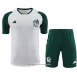 Tuta da Track Messico 23-24 Manica Corta Bianco - Pantaloncini