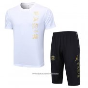 Tuta da Track Paris Saint-Germain Jordan 23-24 Manica Corta Bianco - Pantaloncini