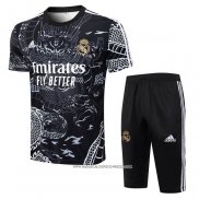 Tuta da Track Real Madrid 2024 Manica Corta Nero - Pantaloncini Dragon -25
