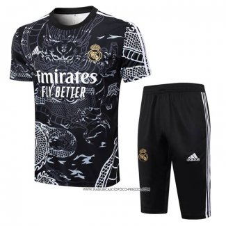Tuta da Track Real Madrid 2024 Manica Corta Nero - Pantaloncini Dragon -25