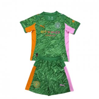 Maglia Manchester City Portiere 25-26 Bambino Verde