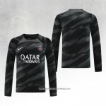 Maglia Paris Saint-Germain Portiere 23/24 Manica Lunga Nero