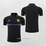 Maglia Polo Manchester United 22/23 Nero e Blu