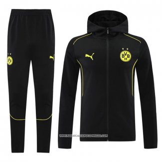Tuta con Cappuccio Borussia Dortmund 2024 Nero