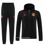 Tuta con Cappuccio Manchester United 22/23 Nero