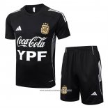 Tuta da Track Argentina 25/26 Manica Corta Nero - Pantaloncini