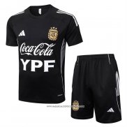 Tuta da Track Argentina 25/26 Manica Corta Nero - Pantaloncini