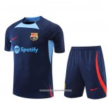Tuta da Track Barcellona 2022-23 Manica Corta Blu - Pantaloncini
