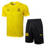 Tuta da Track Borussia Dortmund Manica Corta Giallo - Pantaloncini 24-25