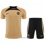 Tuta da Track Chelsea 22-23 Manica Corta Oro - Pantaloncini