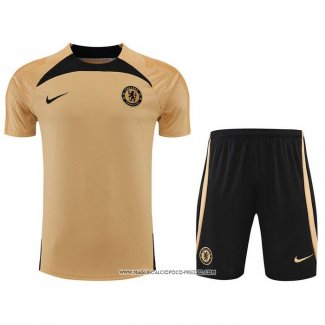 Tuta da Track Chelsea 22-23 Manica Corta Oro - Pantaloncini
