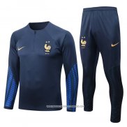 Tuta da Track Felpa Francia 22-23 Blu