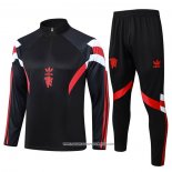 Tuta da Track Felpa Manchester United 2024 Bambino Nero -25