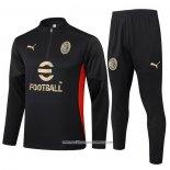 Tuta da Track Felpa Milan Nero 24-25