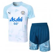 Tuta da Track Manchester City 24/25 Manica Corta Blu - Pantaloncini