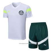 Tuta da Track Palmeiras 2023-24 Manica Corta Bianco - Pantaloncini